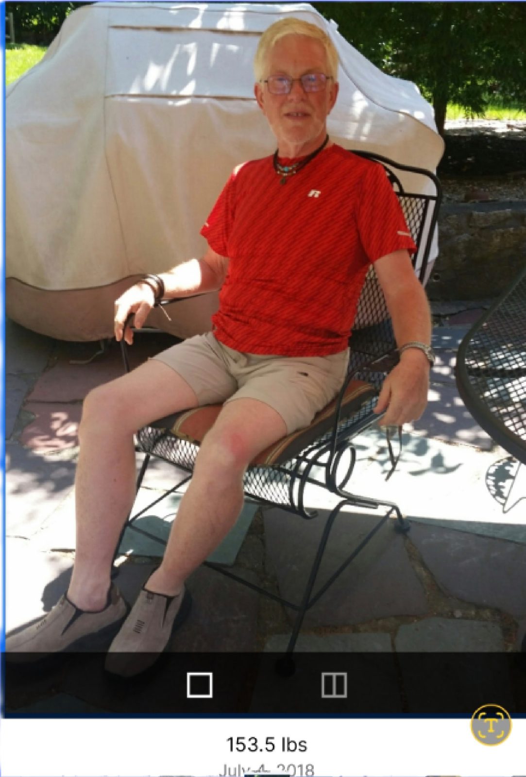 J.F. Kilty on July 4, 2018 & 2026 at 153.5 lbs → 139 lbs